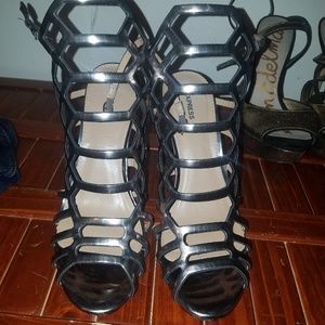 Express pewter heels sz 9